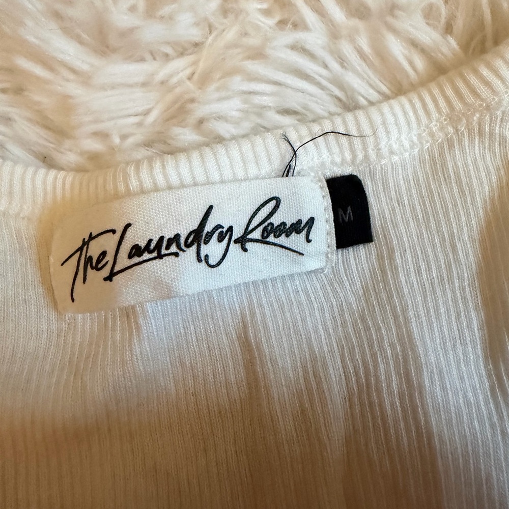 The Laundry Room womens “Little Miss America" White Graphic Tank Top - Picture 2 of 3